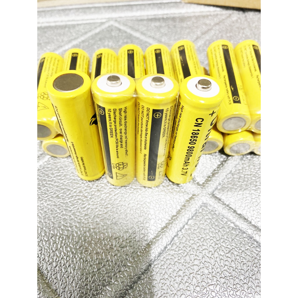 Combo 2 Viên Pin sạc 3.7V 18650 Dung Lượng Cao 9800mAh Cho Sạc Dự Phòng, Đèn Pin, Quạt Mini, Đồ Chơi