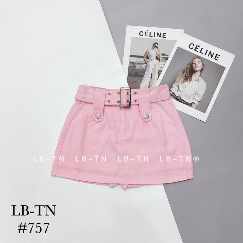 Chân váy thô kèm đai khuy hàng QC