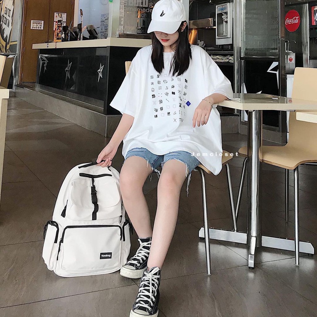 Áo Phông Nữ JEMCLOSET Form Rộng Tay Ngắn In Họa Tiết Nhí Dễ Thương XTRACI-10030
