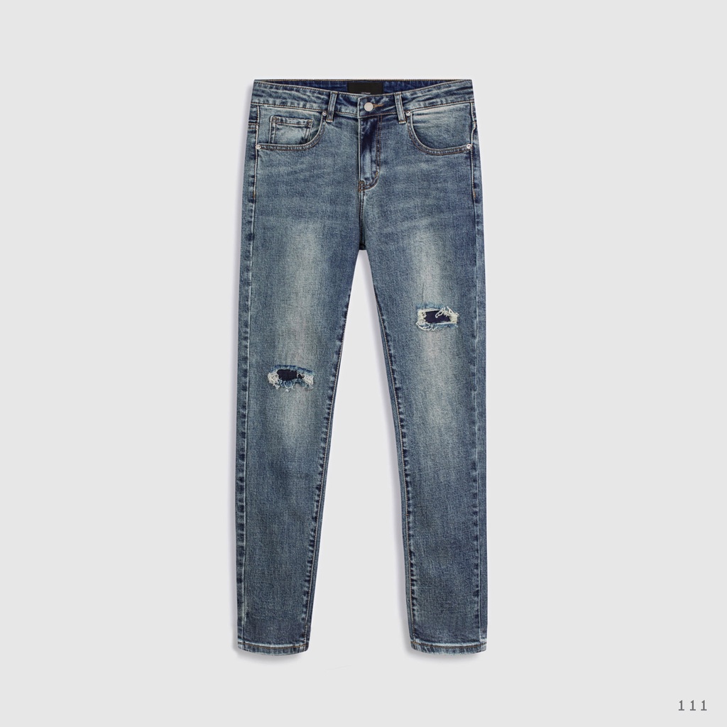 Quần Jeans Xanh Skinny Cao Cấp Chất Bò Dày Dặn - 111