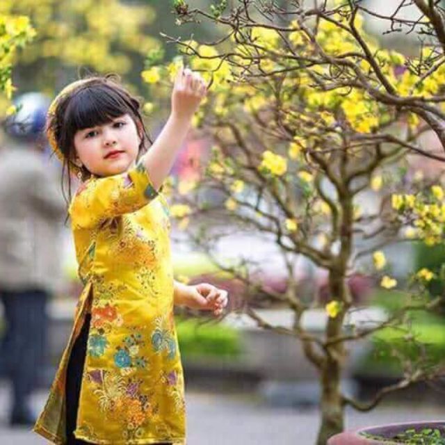 Combo 8 bộ áo dài cho bé