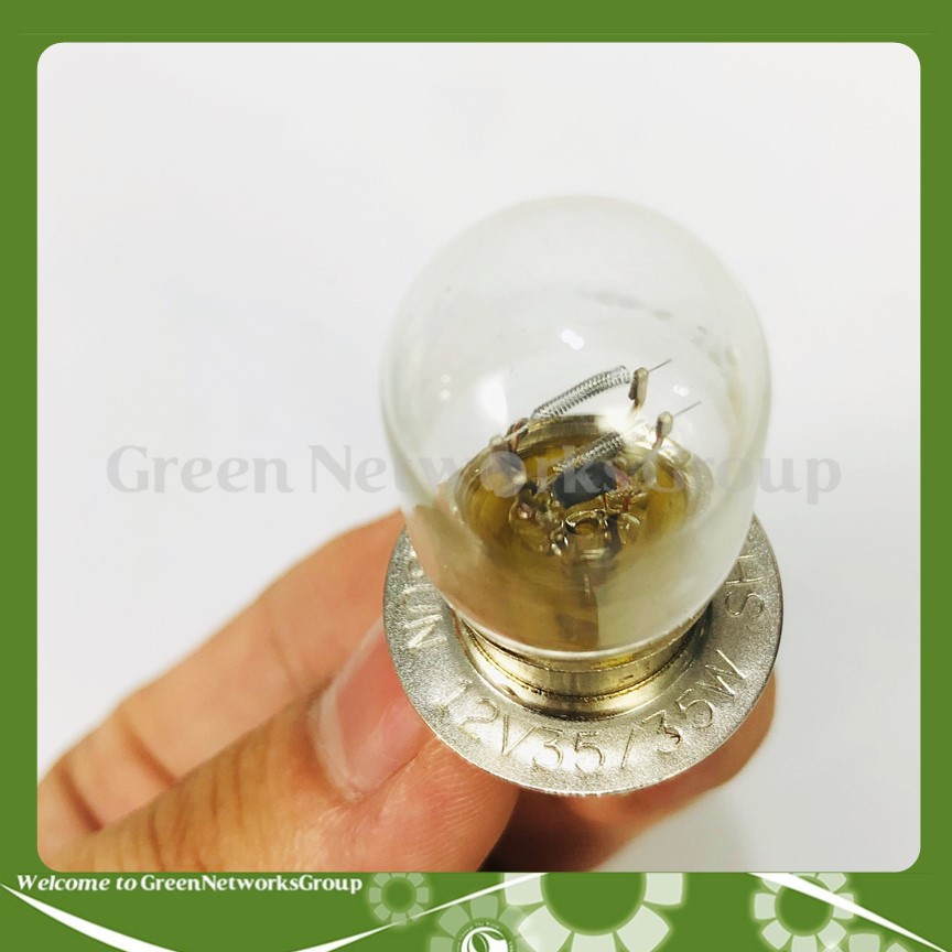 ✆◆Đèn pha xe máy 35W dây tóc Halogen 12V chân M5 Ánh Sáng Vàng (Bảo Hành 12 Tháng) - 1 bóng Sun Shing Greenne