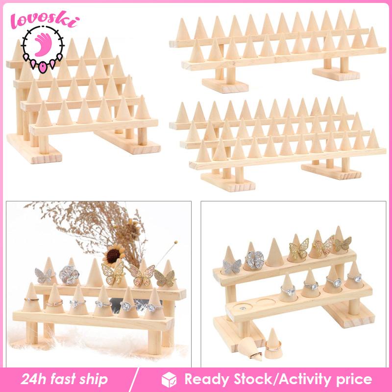 Giá Đỡ Trưng Bày Nhẫn Nhiều Tầng Bằng Gỗ DIY