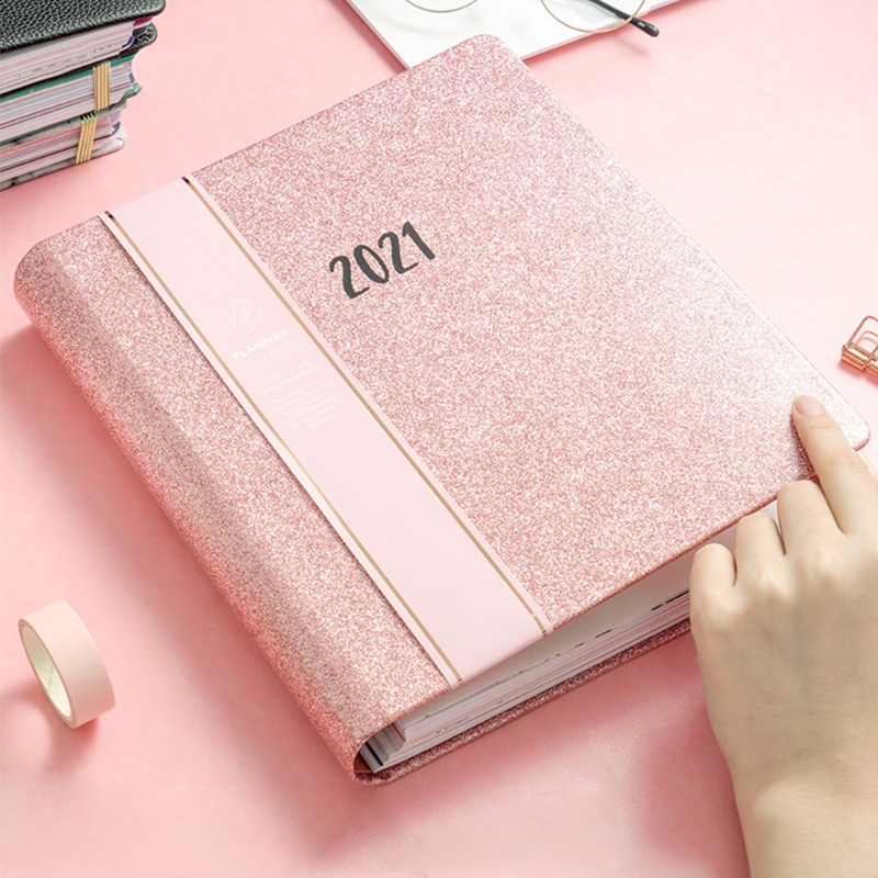 Sổ Tay Lập Kế Hoạch Agenda B5 2021 Bằng Da Dày Dặn