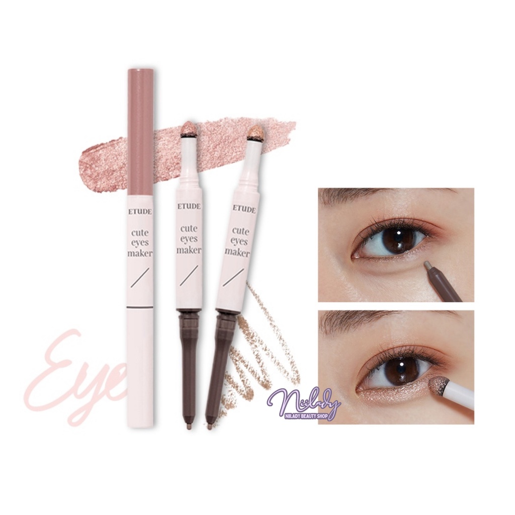 Etude Cute Eyes Maker - kẻ mắt, màu mắt, kẻ bọng mắt
