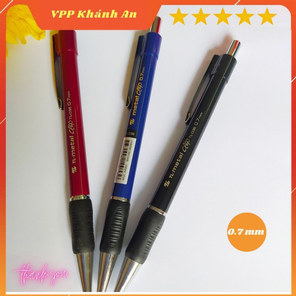 5 Chiếc bút bi Thiên Long TL 036 ngòi 0.7mm