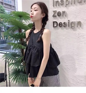 Set bộ áo yếm + quần kẻ