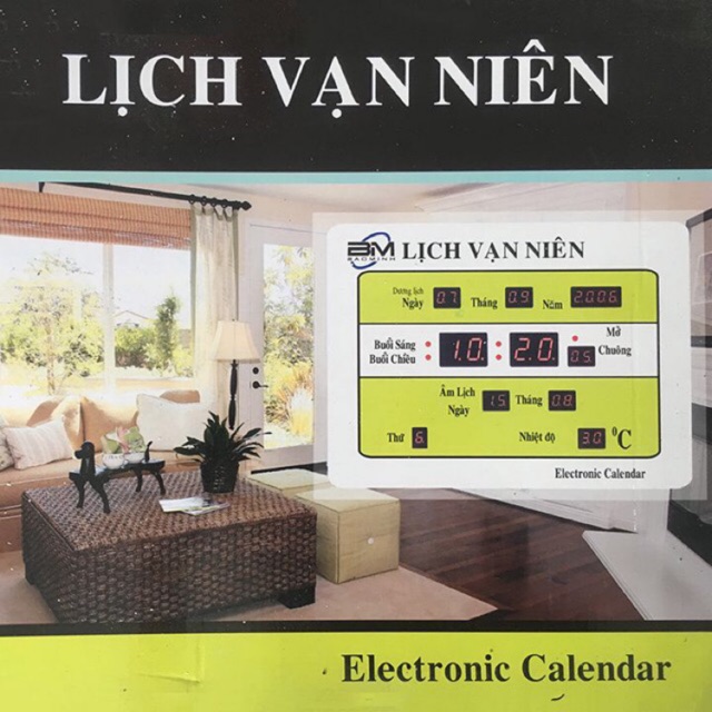 [SALE 10%] Đồng hồ treo tường lịch vạn niên