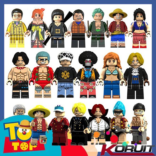 [Một con] ghép One piece Minifigures Xếp hình lắp ráp Luffy, Zoro,  ... Koruit KT1008 / KT1013 / XP036-XP041