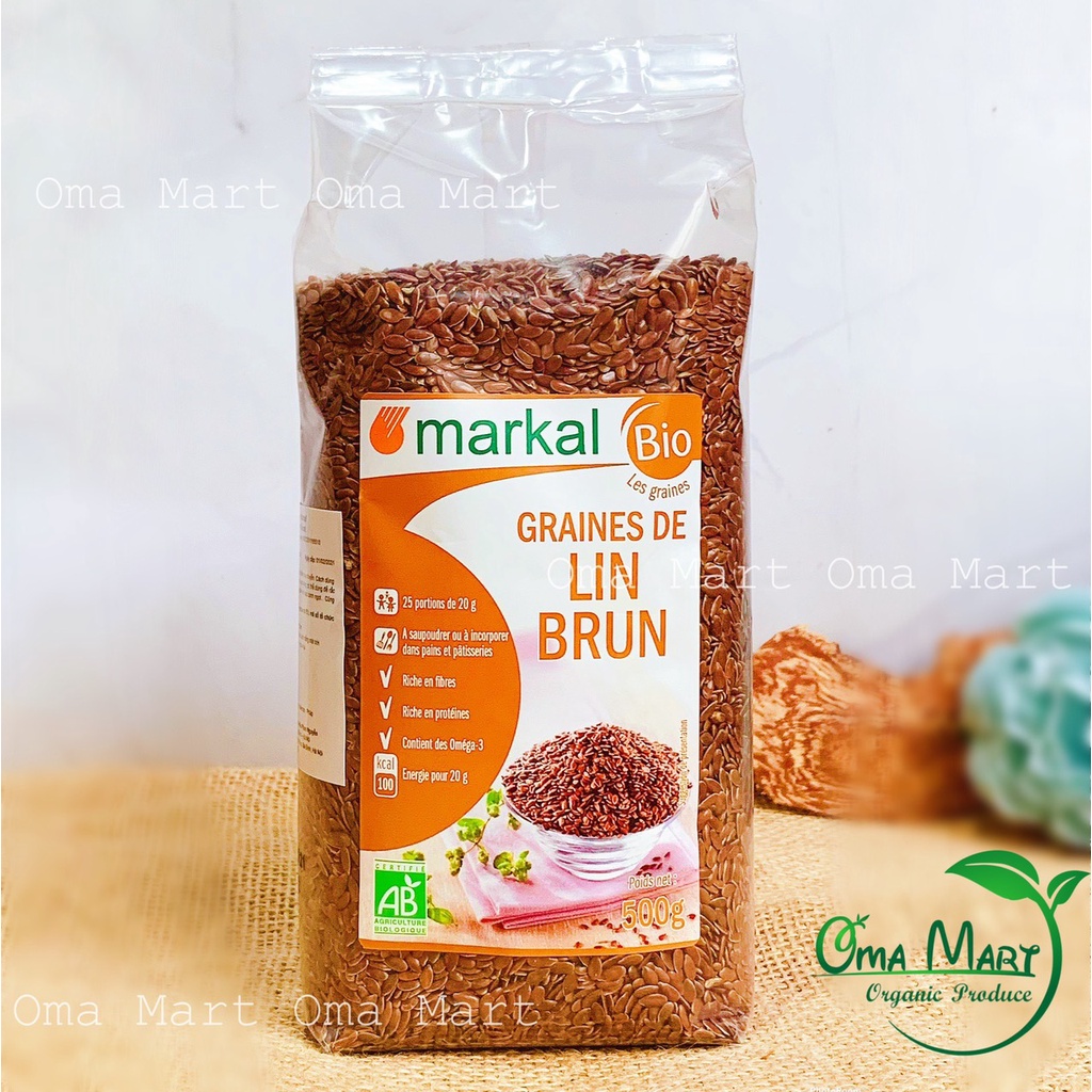 Hạt Lanh Nâu Hữu Cơ Markal 500g