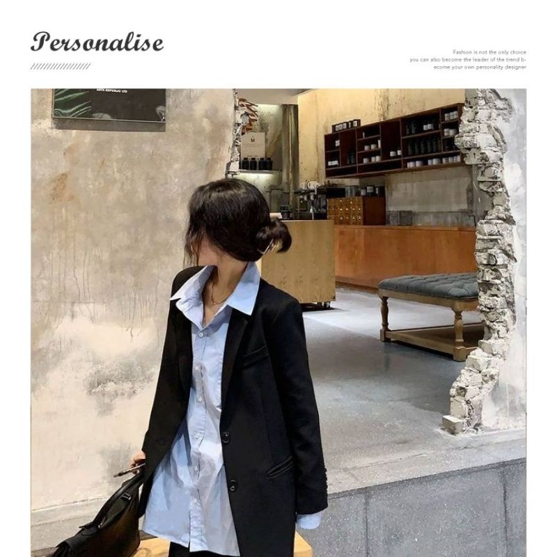 Áo blazer vest nữ khoác ngoài dài tay túi ngực giả chất dày dặn kiểu dáng trẻ trung FIZANO | BigBuy360 - bigbuy360.vn