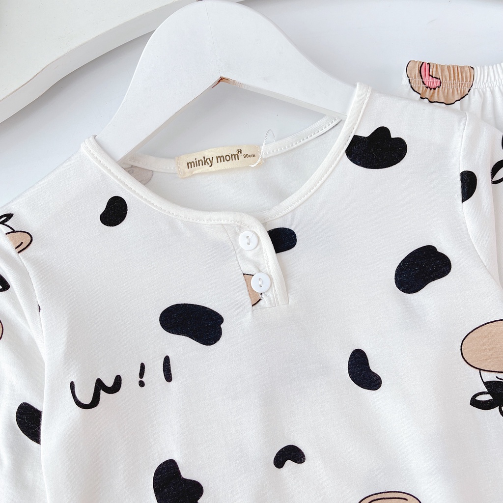Bộ quần áo trẻ em 6-19kg dài tay Minky Mom Trang trại cho bé trai bé gái, vải lạnh cao cấp siêu co giãn, mềm mịn