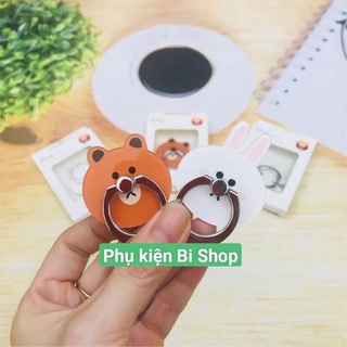 💥 iring móc ring đỡ điện thoại cute hình gấu brown và thỏ cony