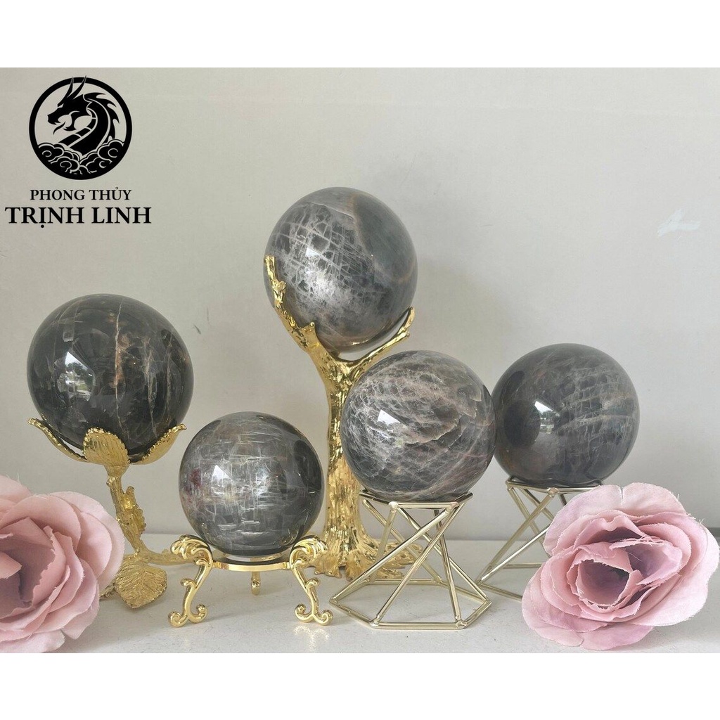 Quả cầu Hắc nguyệt quang thanh tẩy Tarot, Reiki, thiền định, phong thủy