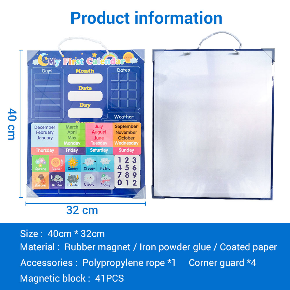 Thẻ Nam Châm Dán Tường/Trường In Chữ Tiếng Anh/Thời Tiết Ngày Tháng Giáo Dục Cho Bé