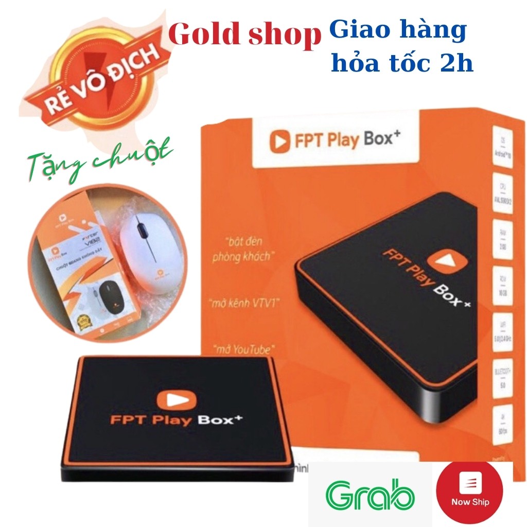 Đầu thu kỹ thuật số FPT Play Box S T550 Tặng chuột không dây Hệ điều hành AndroidTV 10 Tivi Box GOLD SHOP