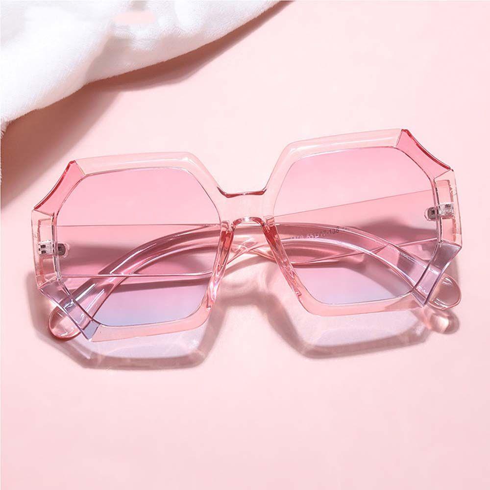Kính Mát Khung Lớn Tròng Lục Giác Nhiều Màu Chống Tia UV400