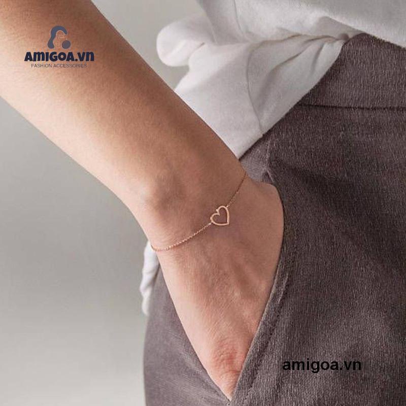 ✨✨Vòng Đeo Tay Mặt Hình Trái Tim Quà Tặng Sinh Nhật/Sinh Nhật Cho Nữ