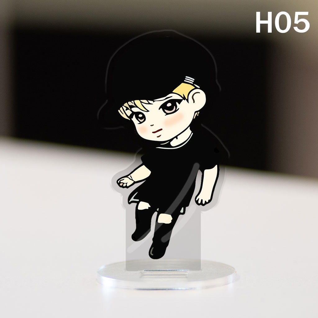 Mô hình đứng arcrylic KPOP BTS Jin Suga J Hope Rm Jimin V JK hình chibi decor góc học tập bàn làm việc haimai decor