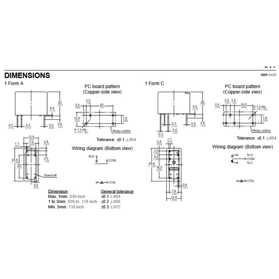 Jw2sn-dc12v relay 5a 12v 8 chân panasonic