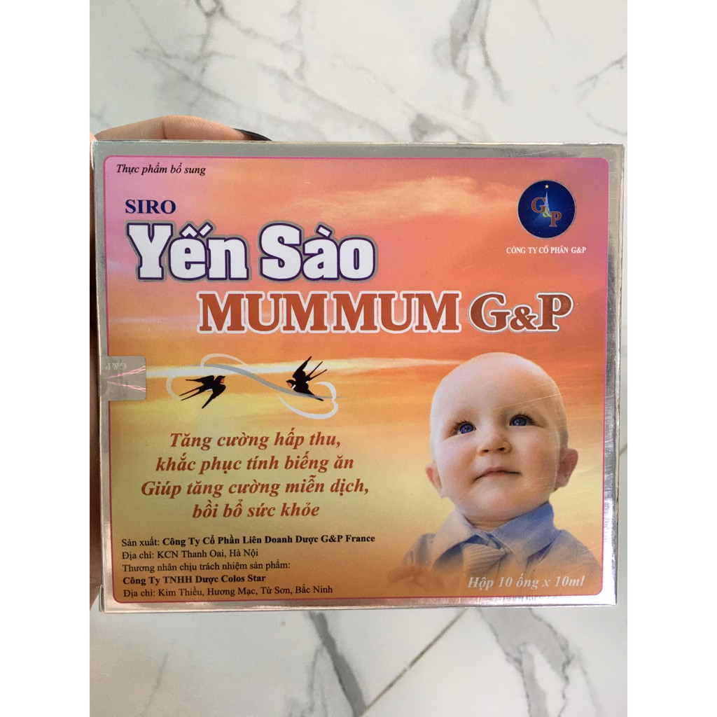 ComBo 2 Hộp Thực phẩm bảo vệ sức khỏe Yến Sào Ăn Ngủ Ngon Gold GP, Yến Mummum (Hộp 10 ống x 10ml)