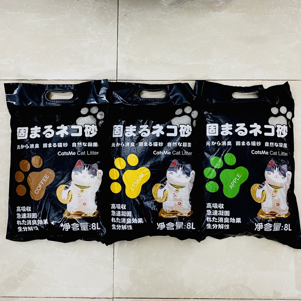 Cát vệ sinh cho mèo cát đất sét LAPAW nhật bao 8 lít 4kg