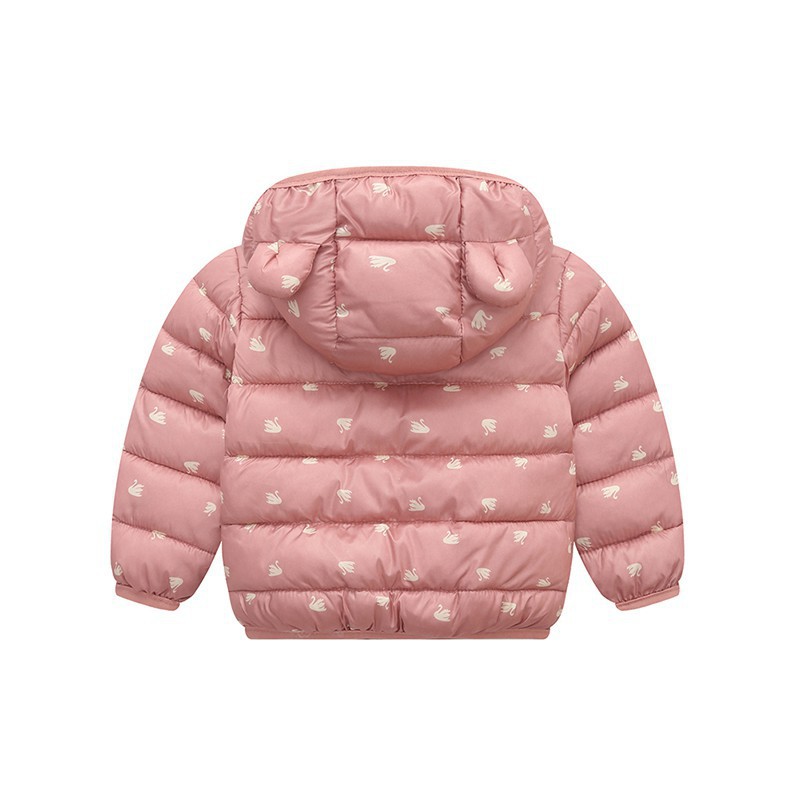 Áo khoác tay dài có nón in họa tiết xinh xắn thời trang dành cho trẻ em