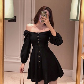 (ORDER) Váy hở vai dáng xòe (Ảnh thật ở cuối)