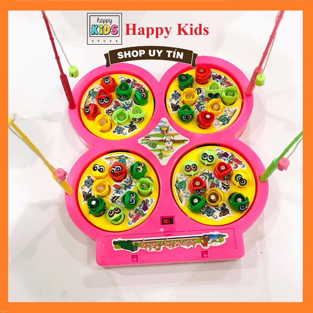 Đồ chơi câu cá chạy pin (4 bể 4 cần câu tặng pin)