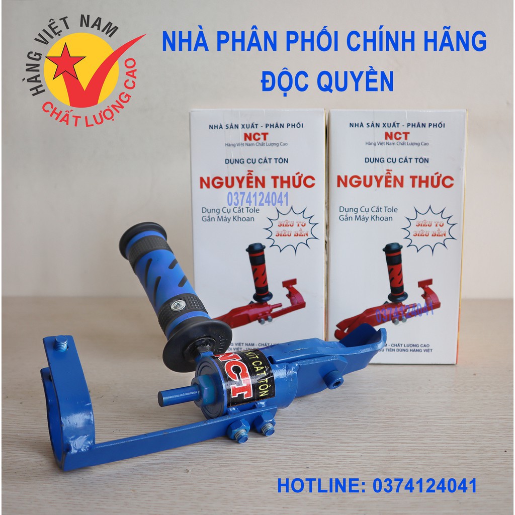 Lưỡi cắt tôn gắn máy khoan - Dụng cụ cắt Tole Nguyễn Thức - Cắt tôn, sắt, inox dày 1.5mm - Kéo cắt tôn