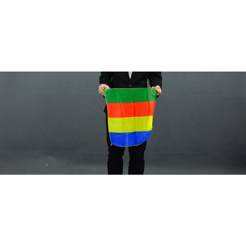 Dụng cụ ảo thuật sân khấu chuyên nghiệp : Khăn 45cm 4 màu - Sọc ngang