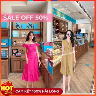 Váy Cổ vuông babydoll Trắng - Váy Đầm body Trễ vai - Hàng thiết kế Đủ size SML