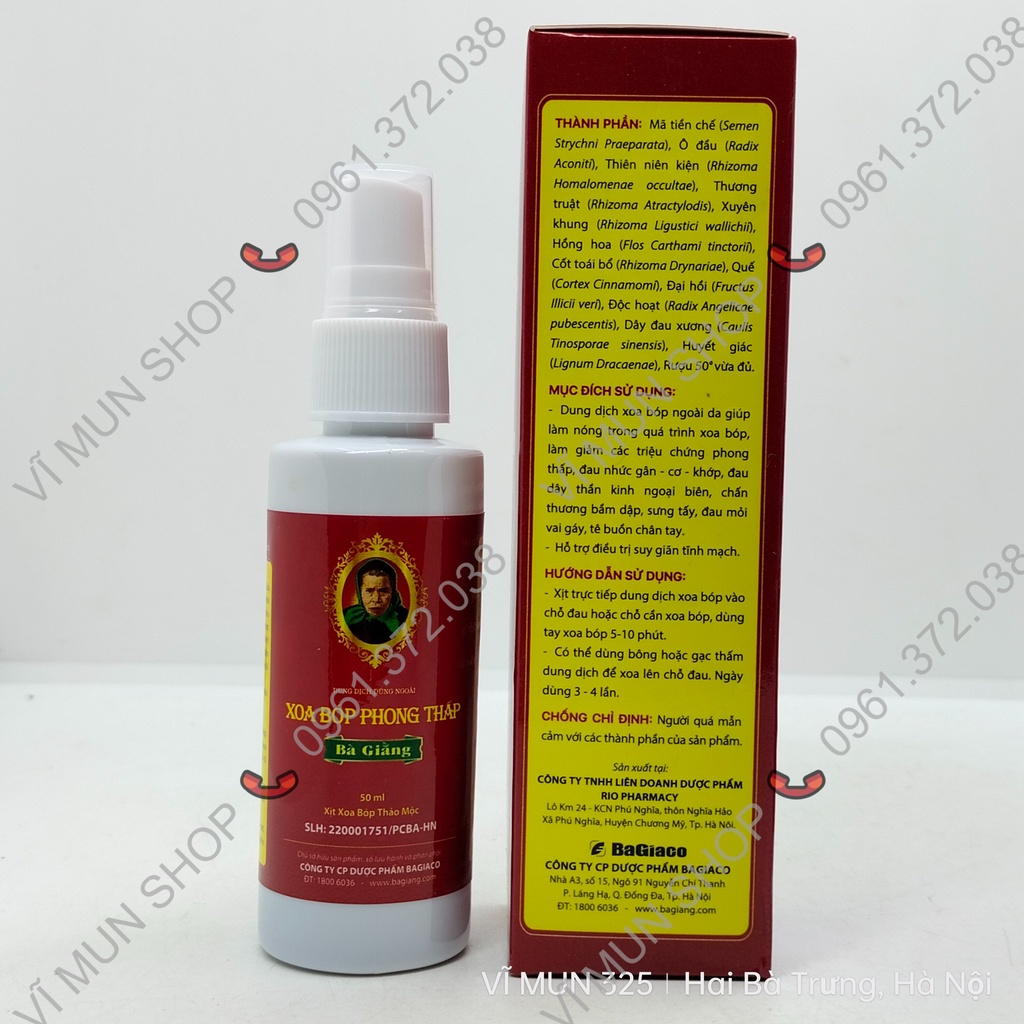 Xoa bóp thảo mộc Phong Thấp Bà Giằng