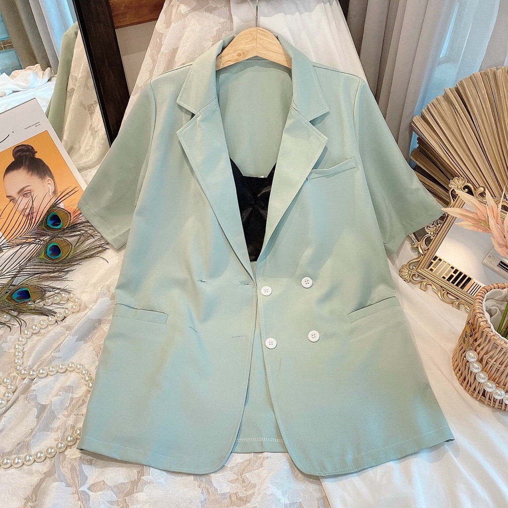 Blazer tay ngắn (hàng có sẵn) hình thật shop chụp | BigBuy360 - bigbuy360.vn