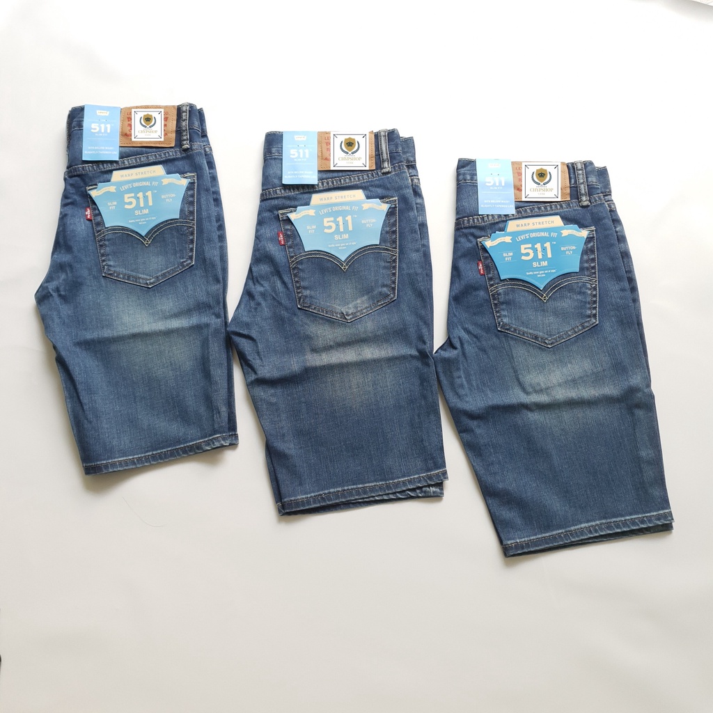 Quần Short Jeans nam Quần đùi nam Levis 511 màu xanh đơn giản