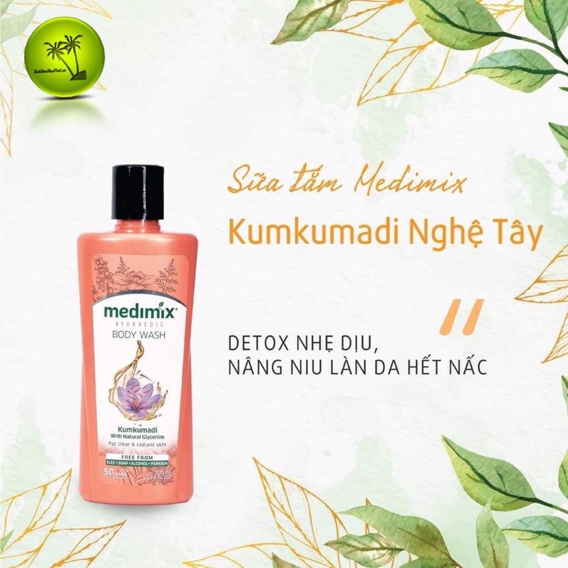 [Sale Date10.2023] 300ml Sữa Tắm Medimix loại bỏ mụn lưng và thâm nám - Medimix Nghệ tây