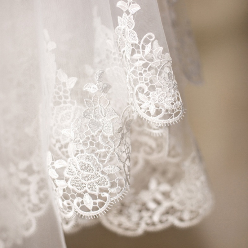 Mạng Che Mặt Cho Cô Dâu 1 Lớp Bằng Vải Tuyn Dài 300cm