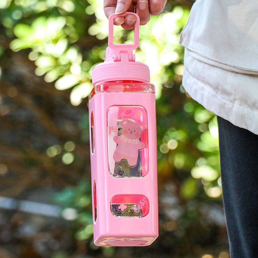 PISTA Bình Nước 700ML Hình Gấu Hoạt Hình 3D Dung Tích Lớn 700ML