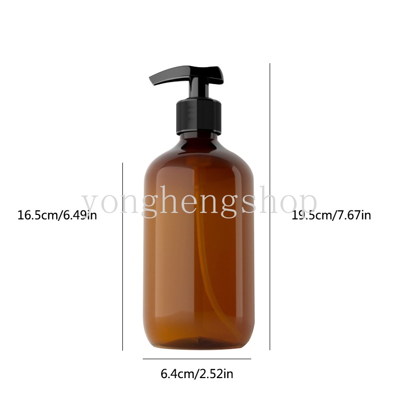 Chai Nhựa Rỗng Dạng Tròn 500ml Dùng Đựng Xà Phòng/Dầu Gội Đầu Dạng Xịt Tiện Dụng Khi Đi Du Lịch
