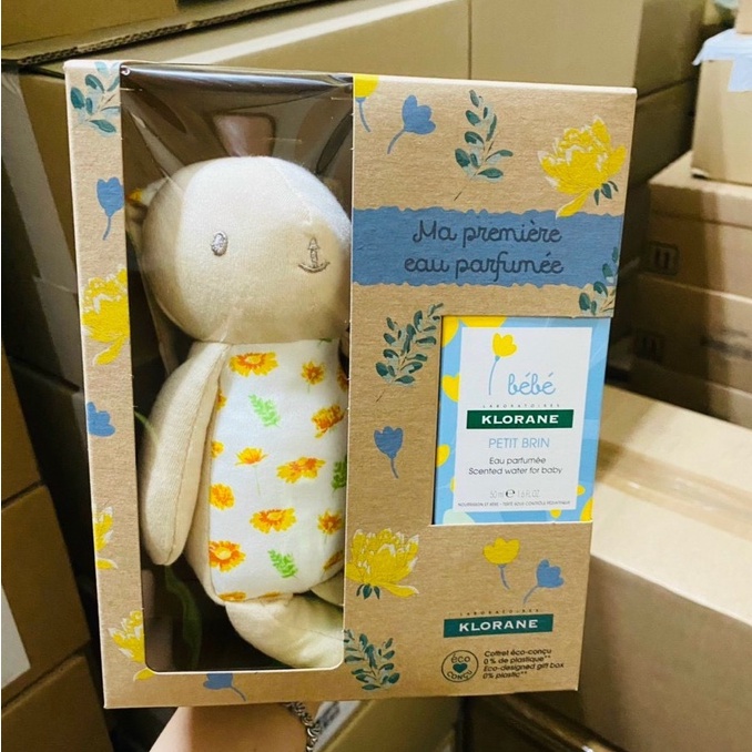 SET Nước Hoa Gấu Klorane - Nước Hoa Trẻ Em Tặng Kèm Thỏ Bông Bebe Pháp 50ML - hangxachtaybaoanshop