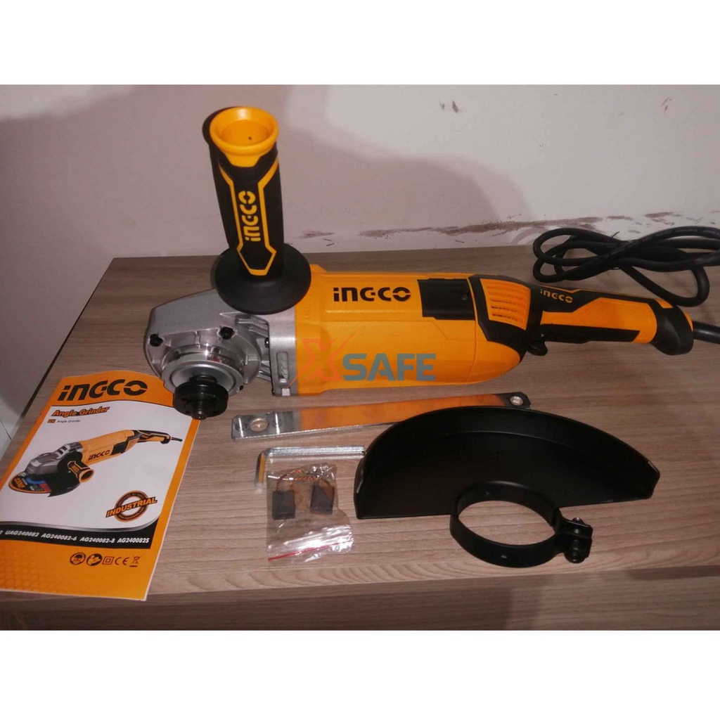 Máy mài góc INGCO AG750282 công suất 750W cốt mài M10, kèm 1 tay cầm phụ, tay cầm chắc chắn, chống trơn trượt