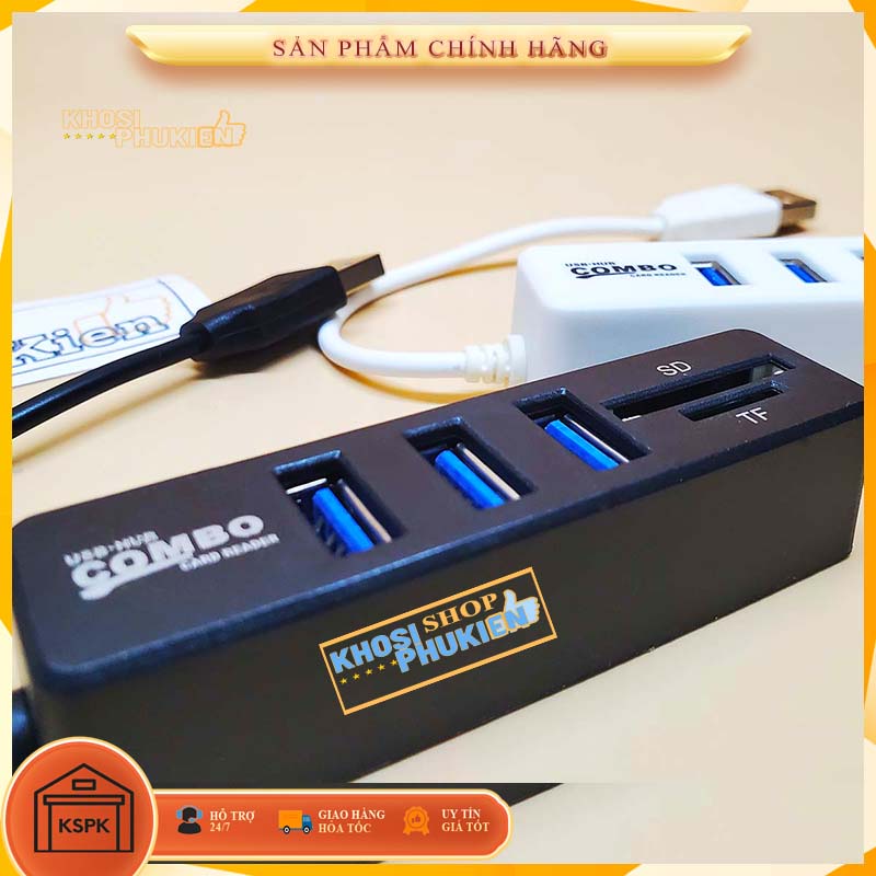Hub USB - Bộ Chia USB có kèm đọc thẻ nhớ SD TF cực tiện lợi