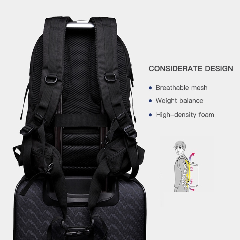 Balo OZUKO cứng chống thấm nước kiểu dáng thời trang dành cho thanh thiếu niên