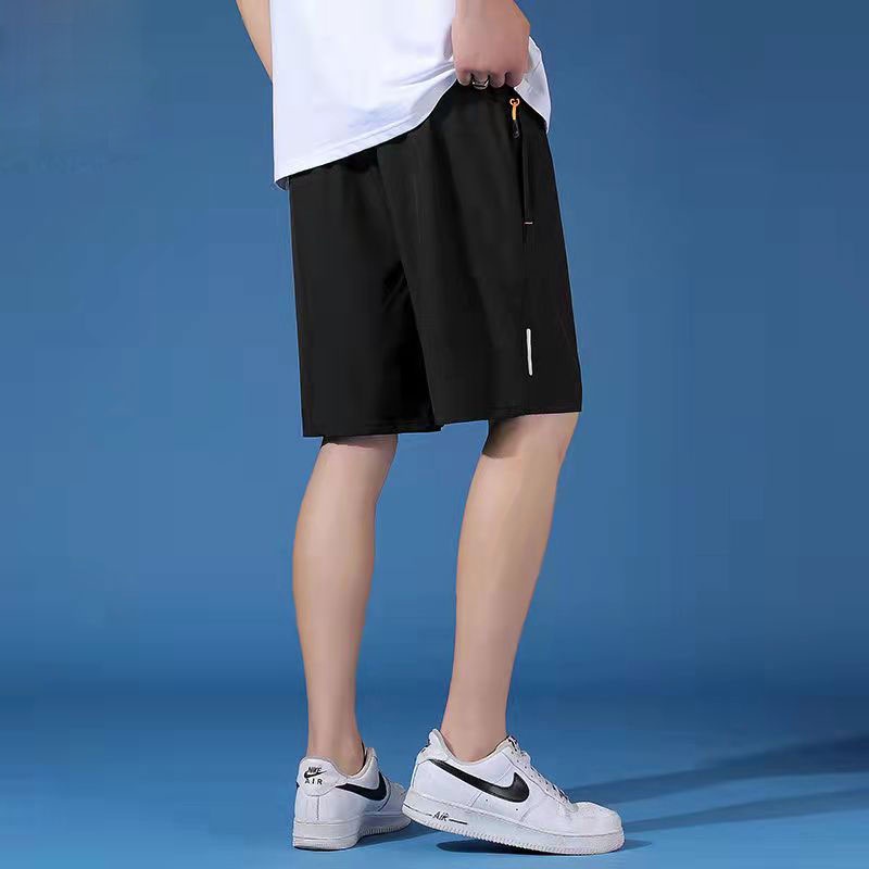 Quần Short Thể Thao Vải Lụa Lạnh Dáng Rộng Thời Trang Cho Nam Dễ Phối Đồ