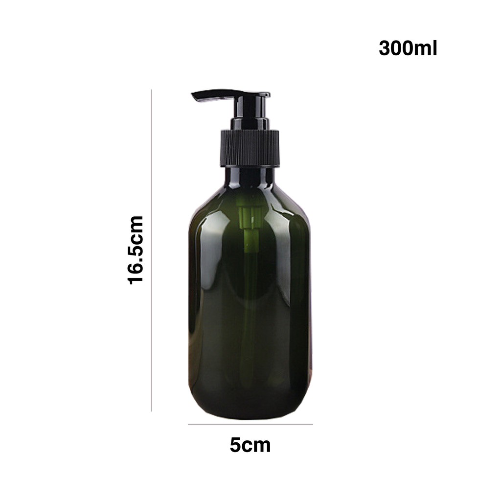 Chai chiết mỹ phẩm nhựa PET 300ml 500ml vòi nhấn đen chuyên chiết serum, dung dịch lỏng