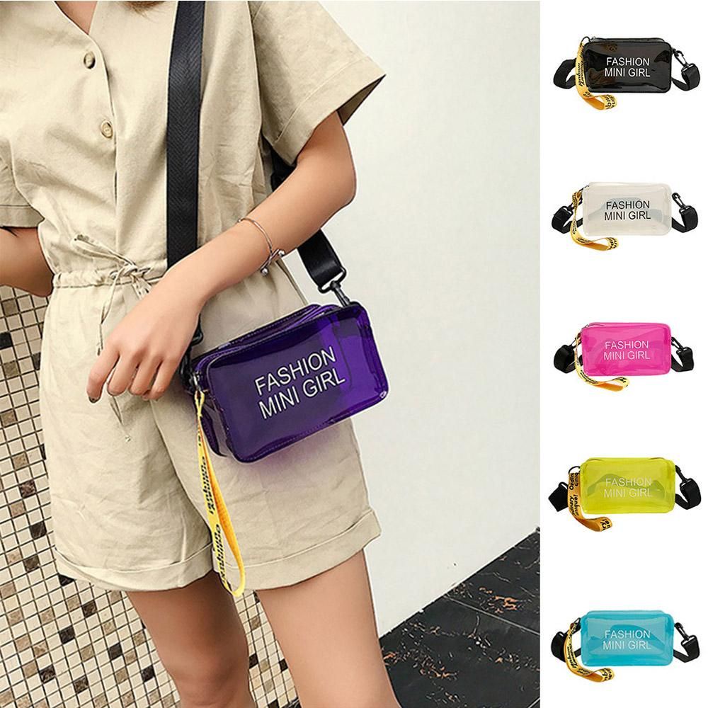Túi đeo chéo trong suốt nhiều màu sắc thời trang cho nữ BACK2LIFE
