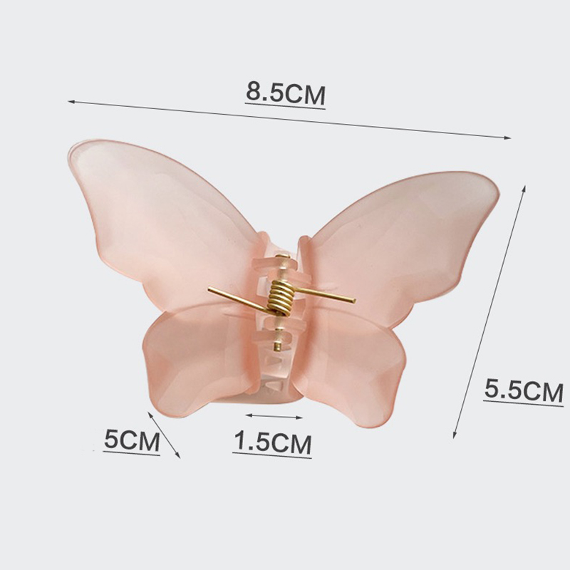 Kẹp tóc hình bướm trong suốt dễ thương dành cho nữ （Hairclip）