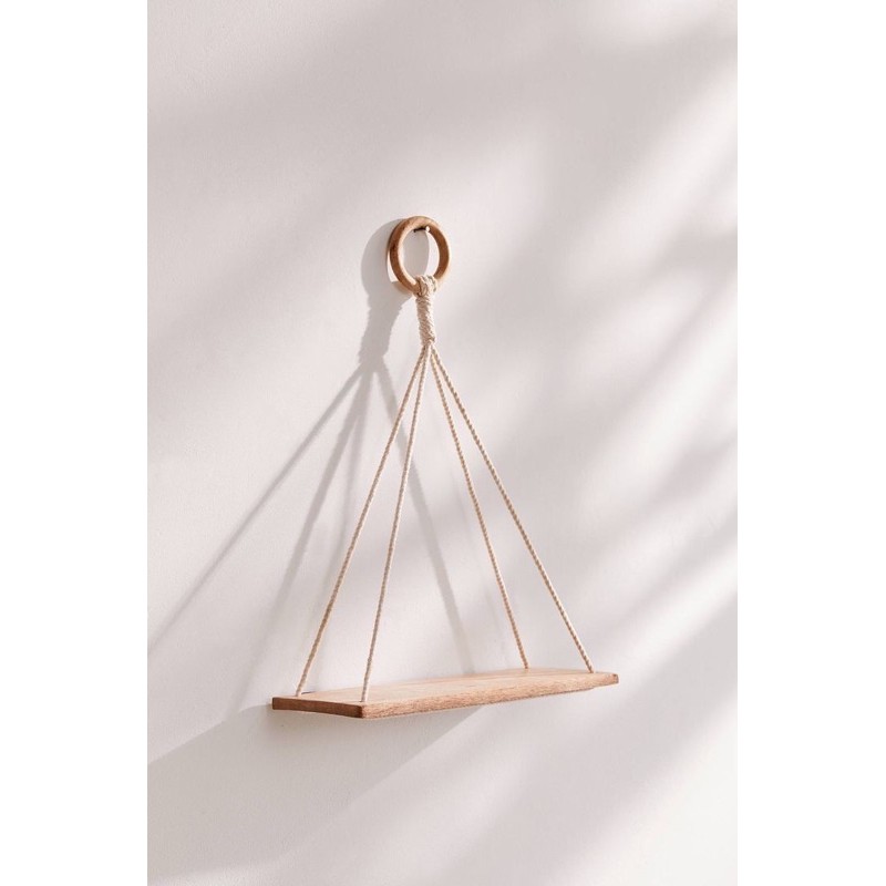 3 kệ trang trí kệ treo tường kệ gỗ thông treo tường 30x10x1,5cm cao cấp kệ treo dây kệ treo dây macrame