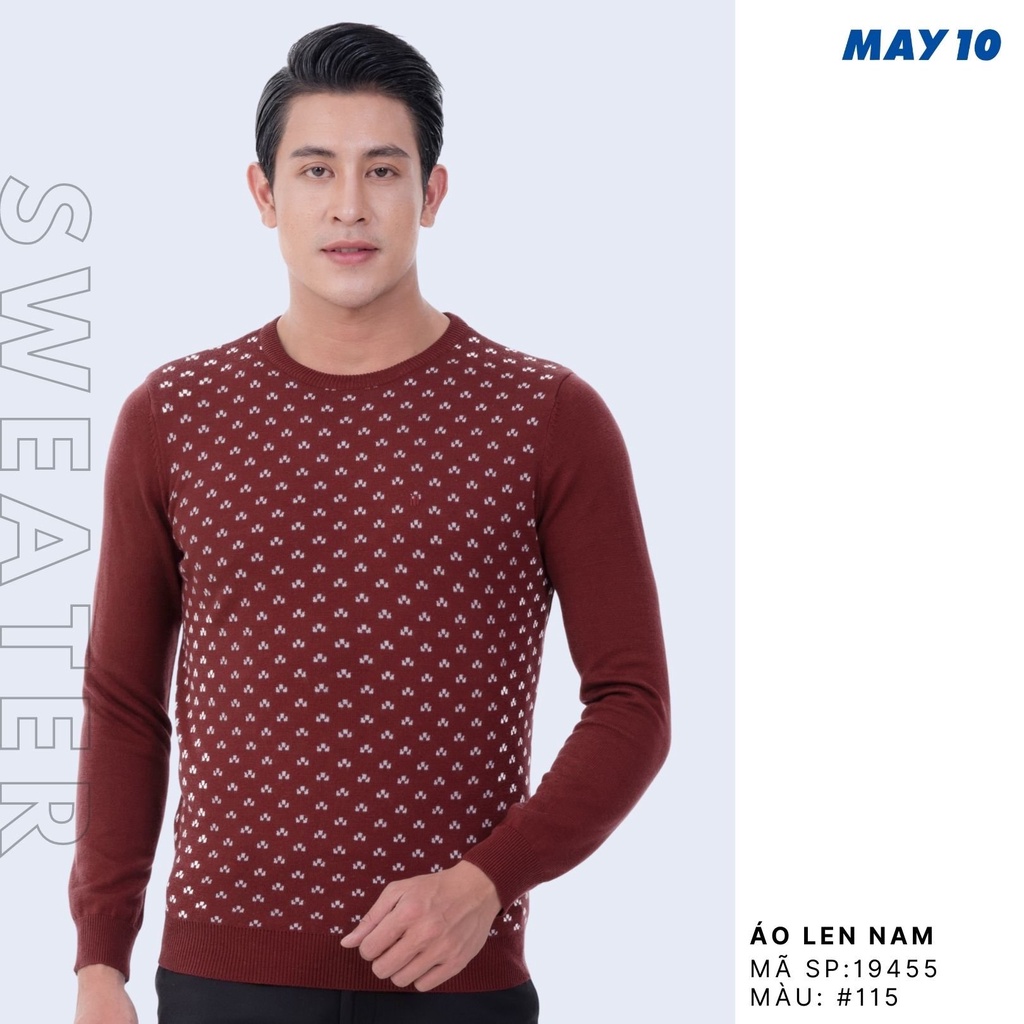 Áo len dài tay nam May 10 chính hãng màu nâu tây