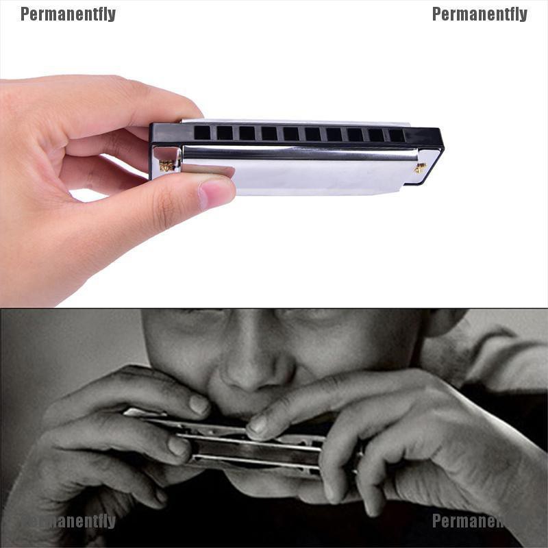 Kèn Harmonica 10 Lỗ Bằng Thép Không Gỉ